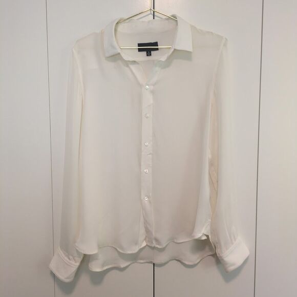Nili Lotan 100% Silk Gaia Blouse Women's M Medium $570 Collar Long Sleeve - Picture 1 of 8